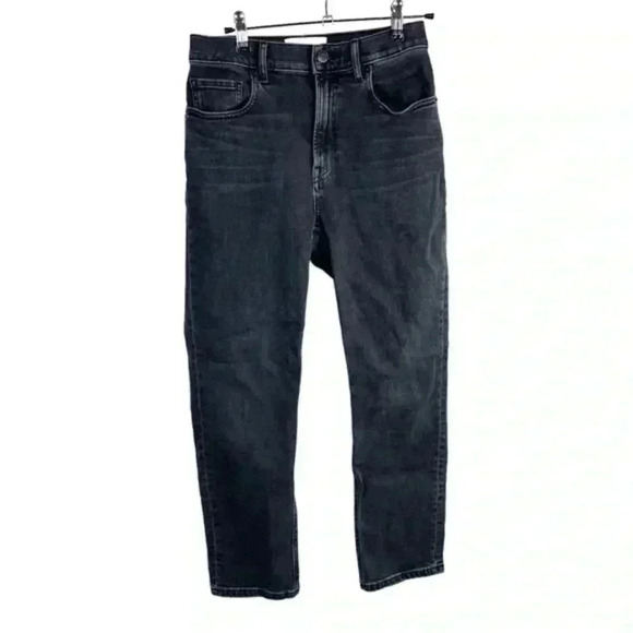 Everlane Black Dark Wash The‎ Cheeky High Rise Crop Straight Leg Jean - Picture 1 of 5